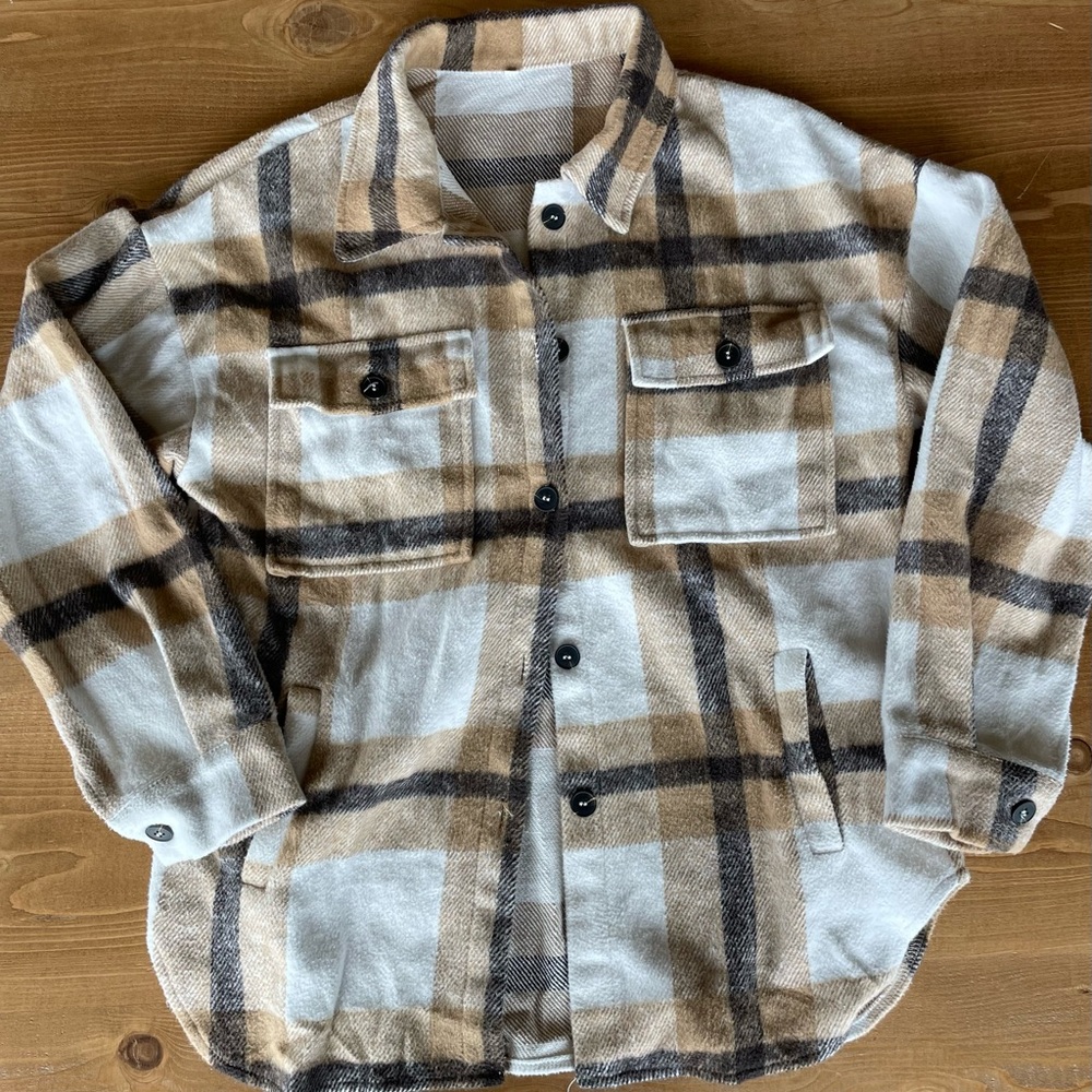 Price ⬇️ Plaid Button-Up Jacket, soft and comfy as a layer or jacket! - Picture 7 of 7